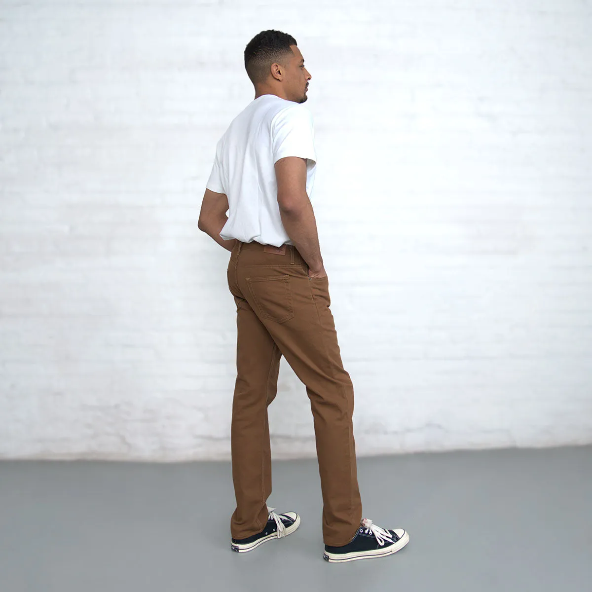 100% Cotton Tailored Fit Brown