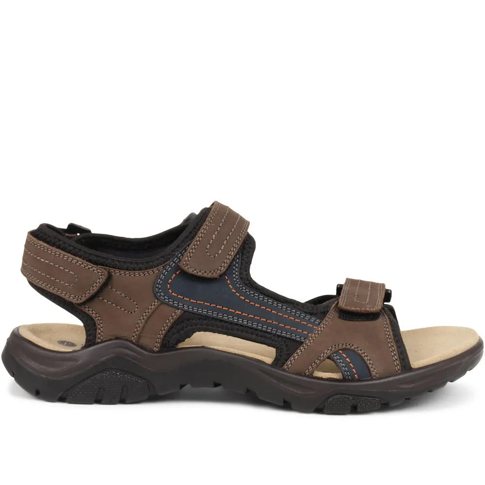 Adjustable Leather Walking Sandals - DDIN37013 / 323 361