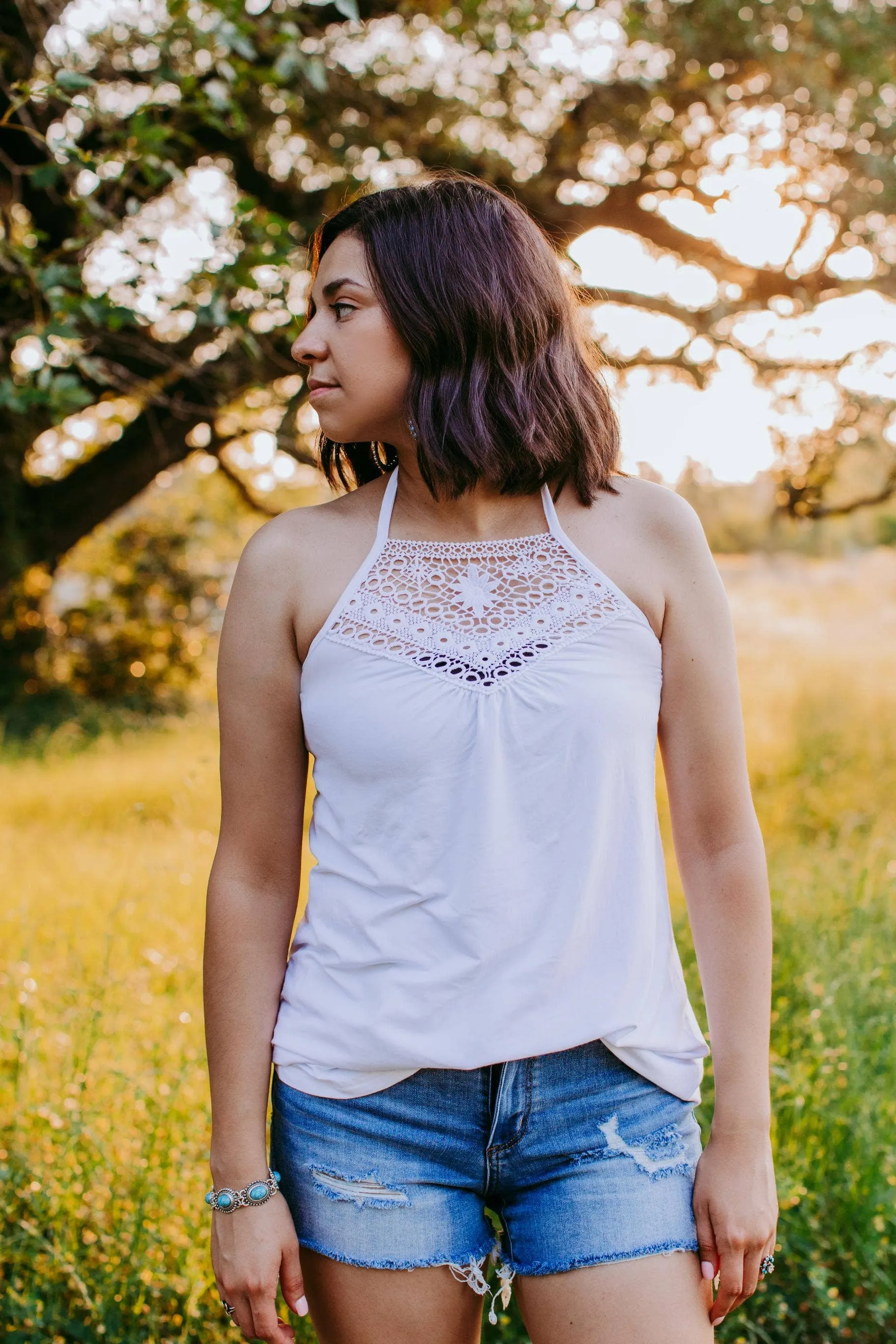 Backless in Beaumont Top (White)