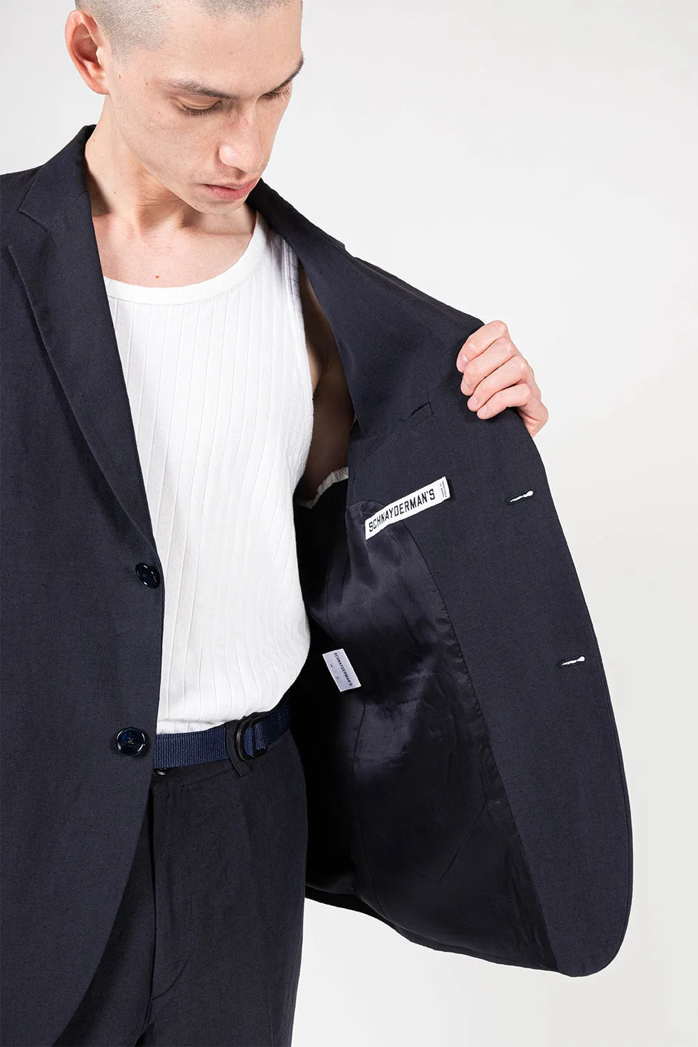 Blazer Cotton Linen - Dark Navy