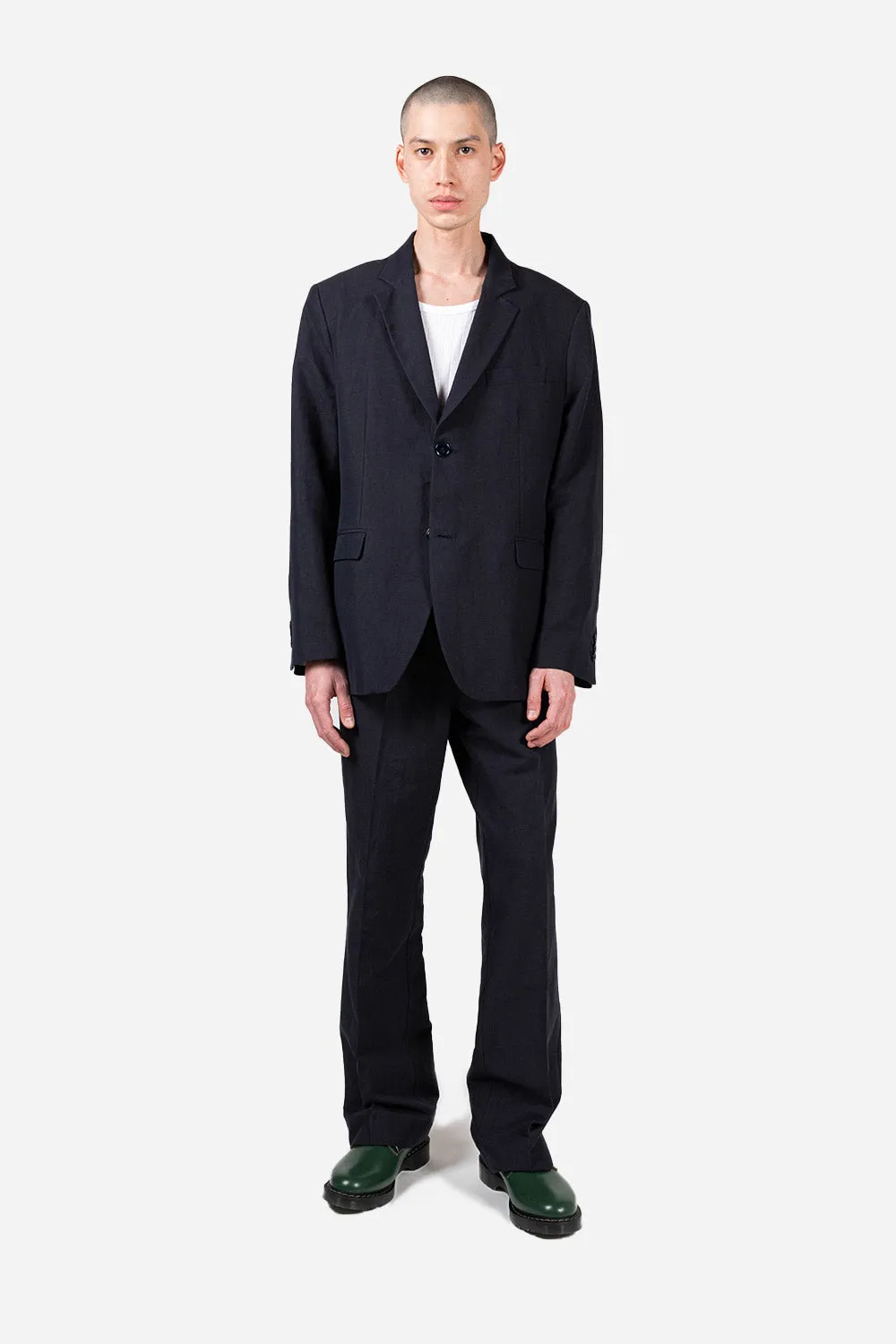 Blazer Cotton Linen - Dark Navy