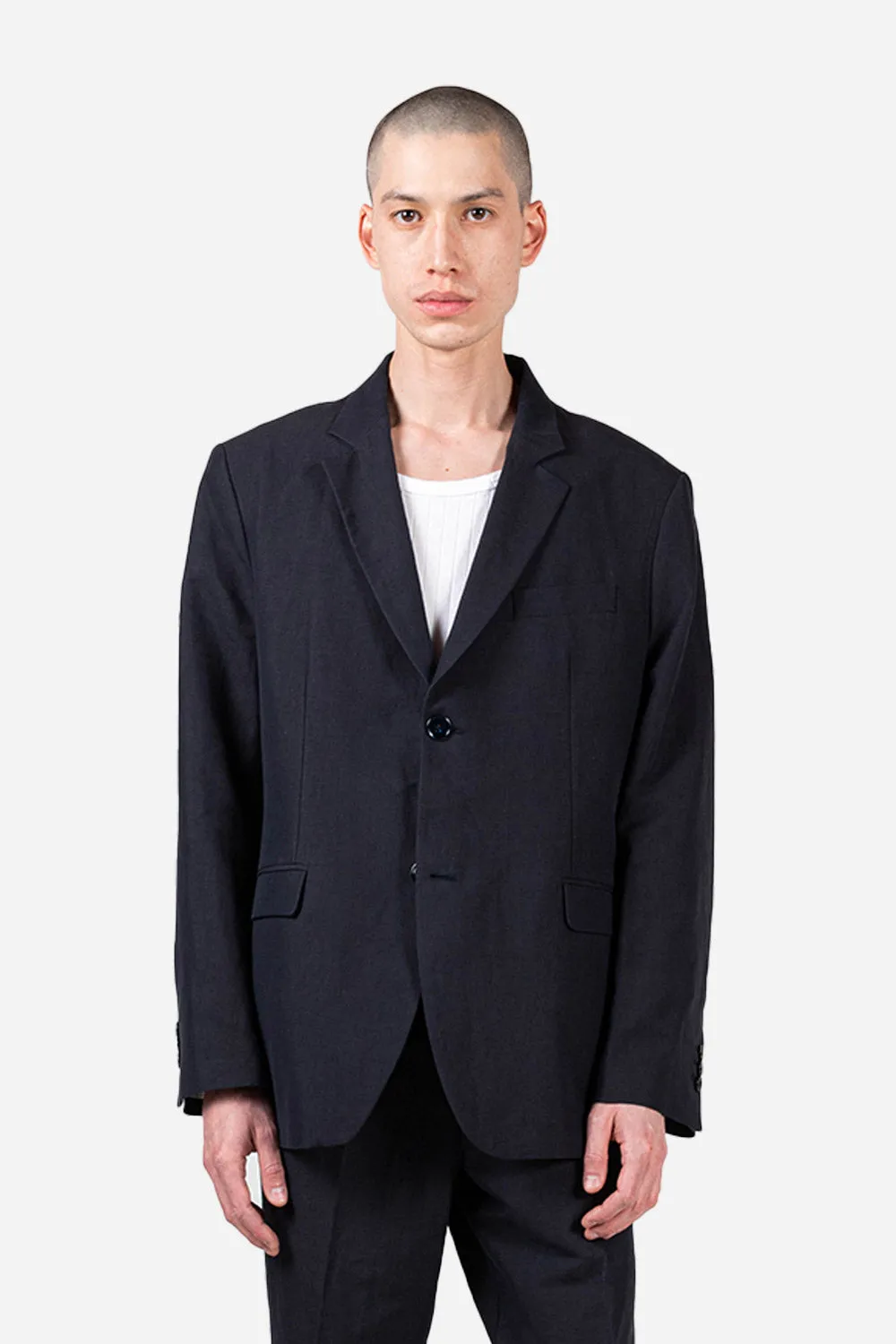 Blazer Cotton Linen - Dark Navy