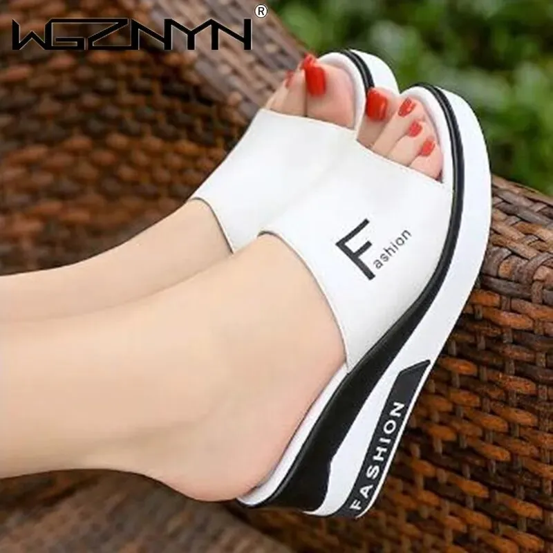 Breathable Soft Leather Sandals Platform Shoes