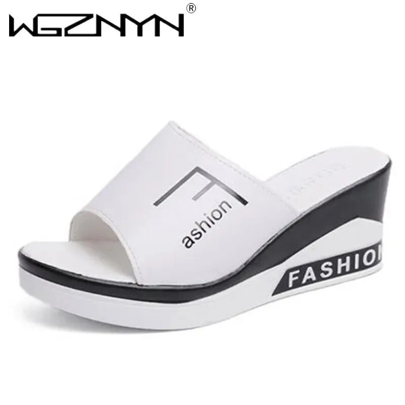 Breathable Soft Leather Sandals Platform Shoes