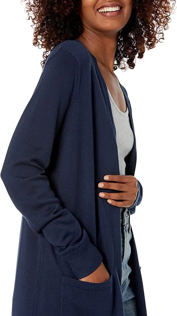 Camel Heather Women's Lightweight Longer Length Cardigan Sweater (Available in Plus Size) - AE Store