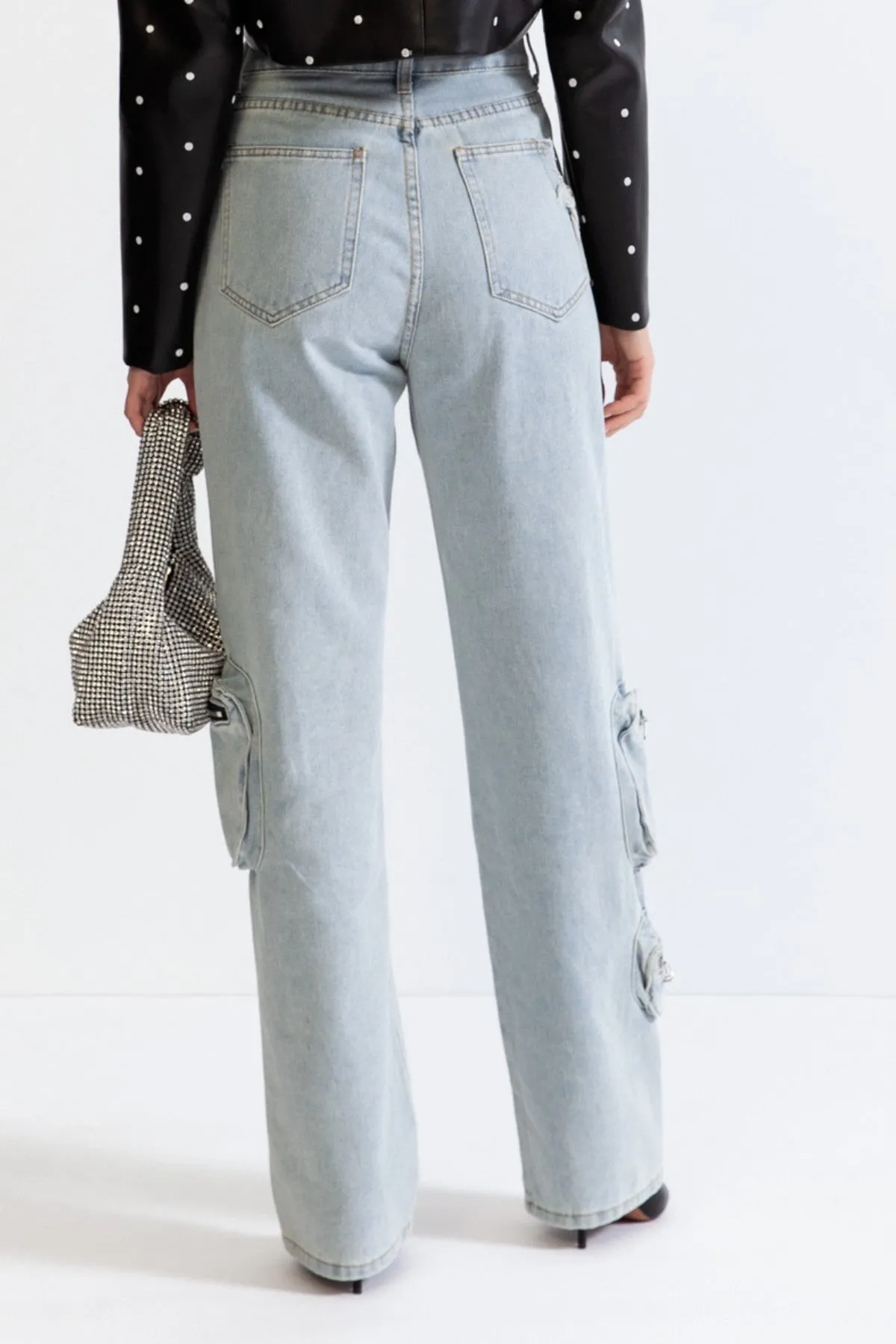 Cargo Jeans with Pockets - Blue