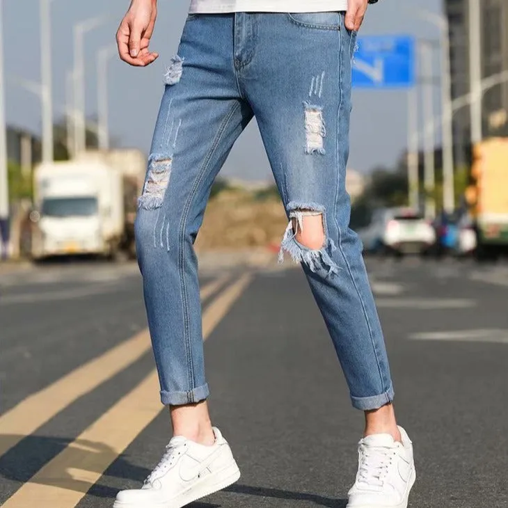 Distressed Slim Fit Jeans