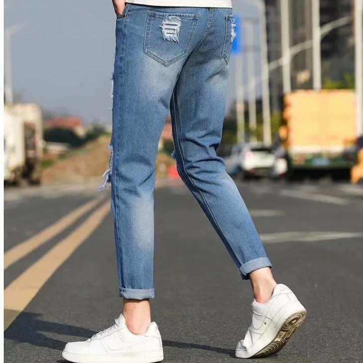 Distressed Slim Fit Jeans