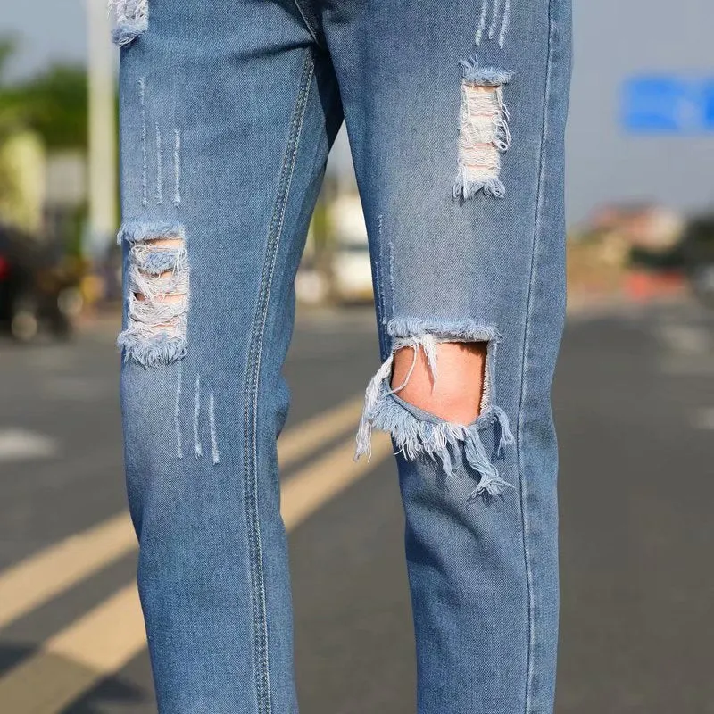 Distressed Slim Fit Jeans