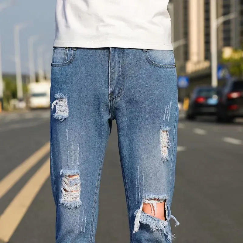 Distressed Slim Fit Jeans
