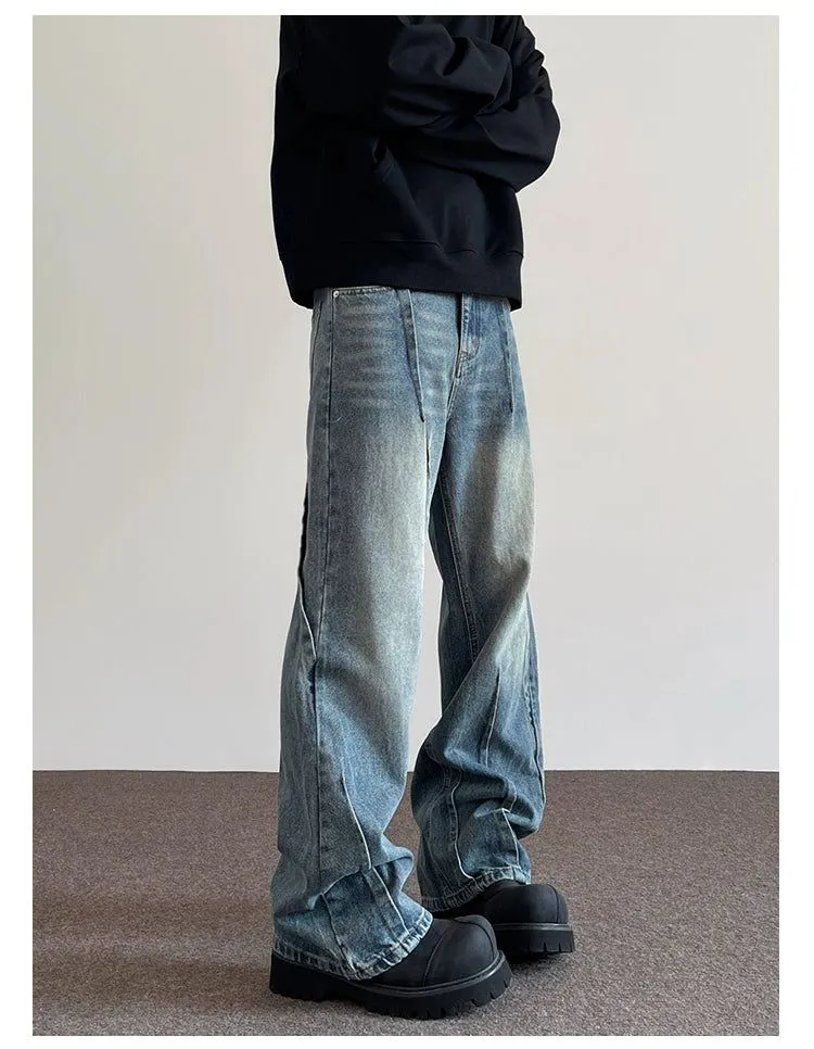 Faded Flared Tailored Jeans
