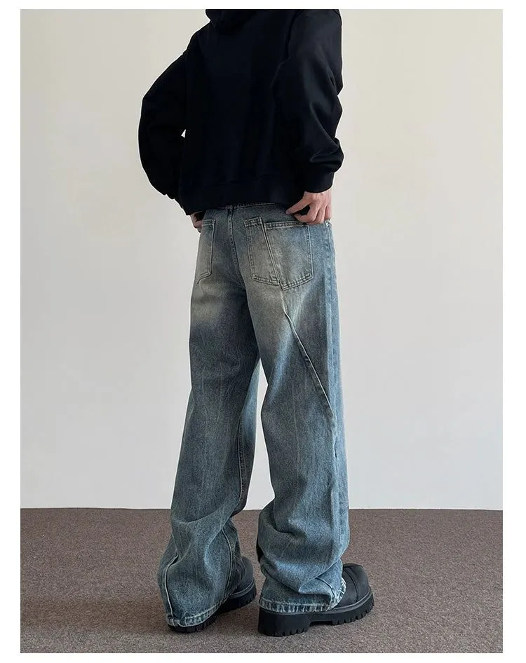 Faded Flared Tailored Jeans
