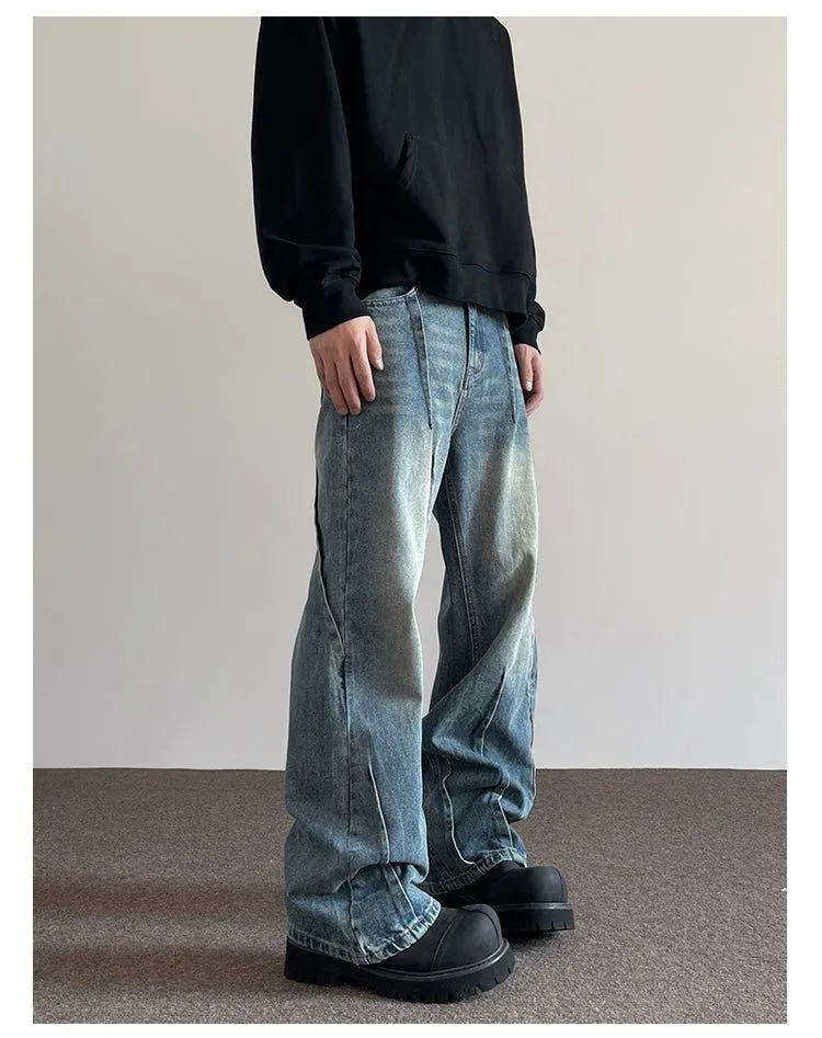 Faded Flared Tailored Jeans