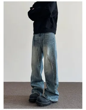 Faded Flared Tailored Jeans