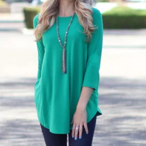 Flowy 3/4 Sleeve Top | S