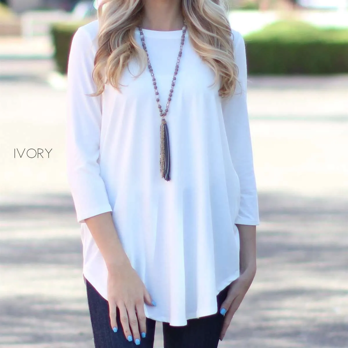 Flowy 3/4 Sleeve Top | S