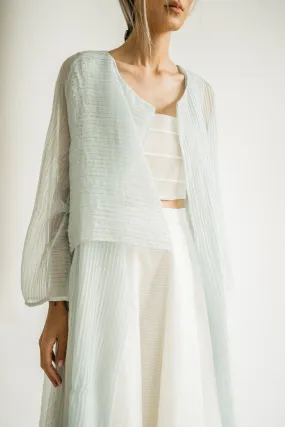 Gladys Trench Coat in Dusty Mint