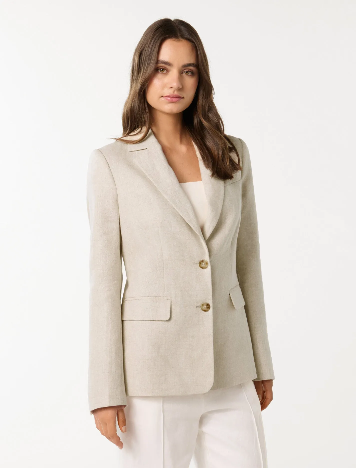 Laura Two Button Linen Blazer