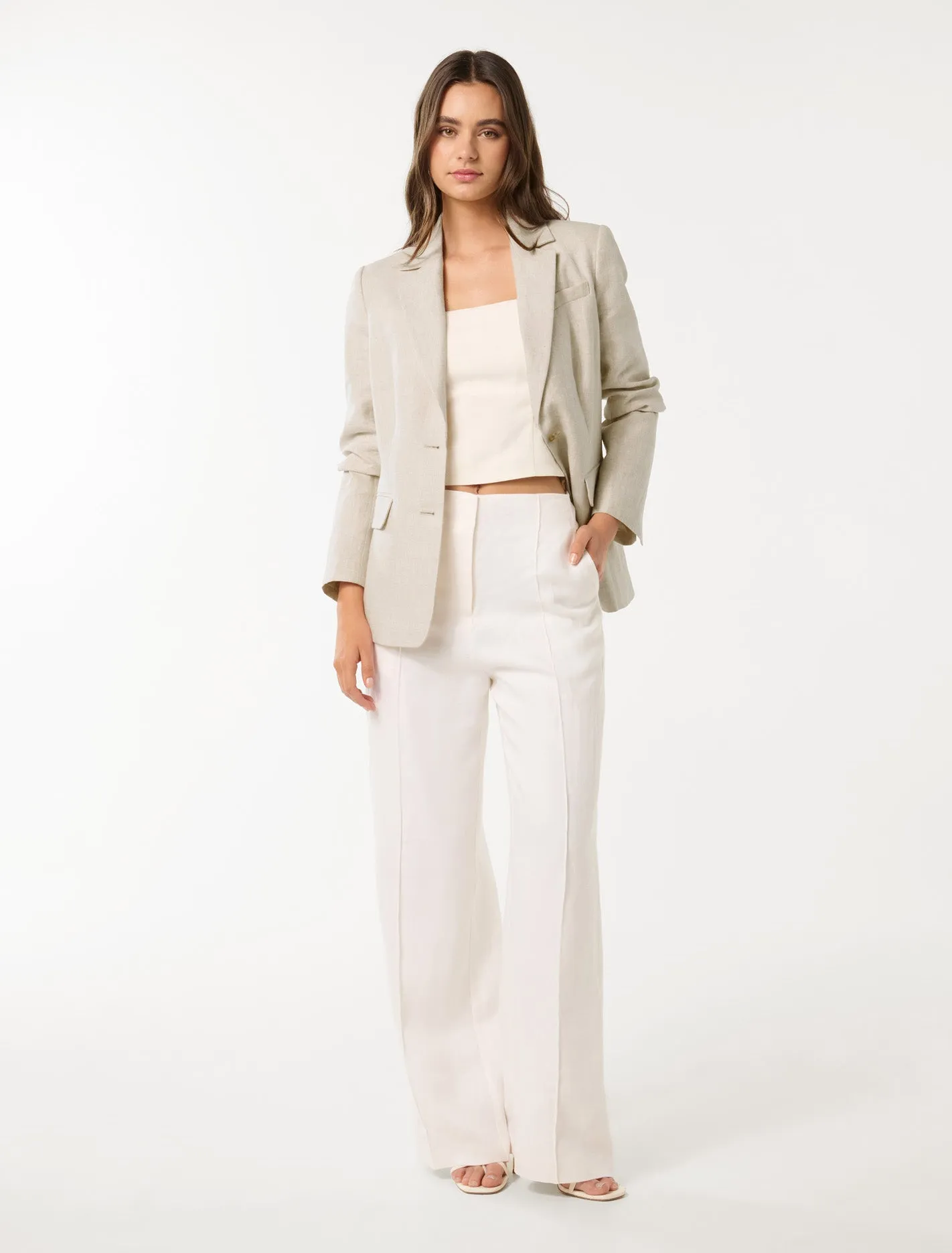 Laura Two Button Linen Blazer