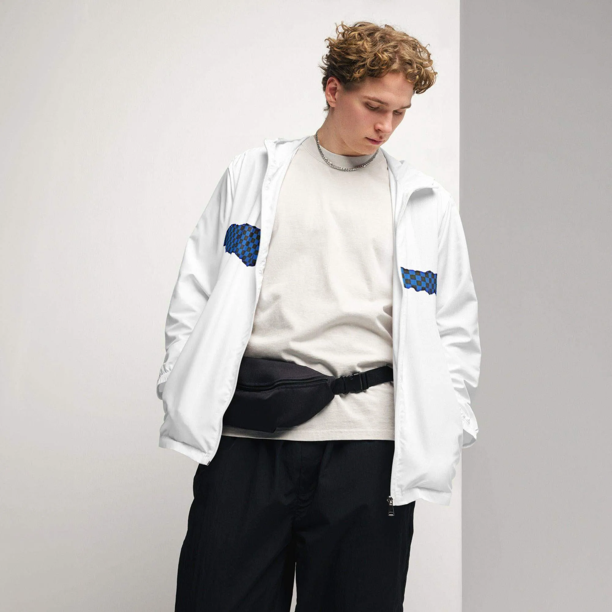 McEnroe Blue Check Windbreaker