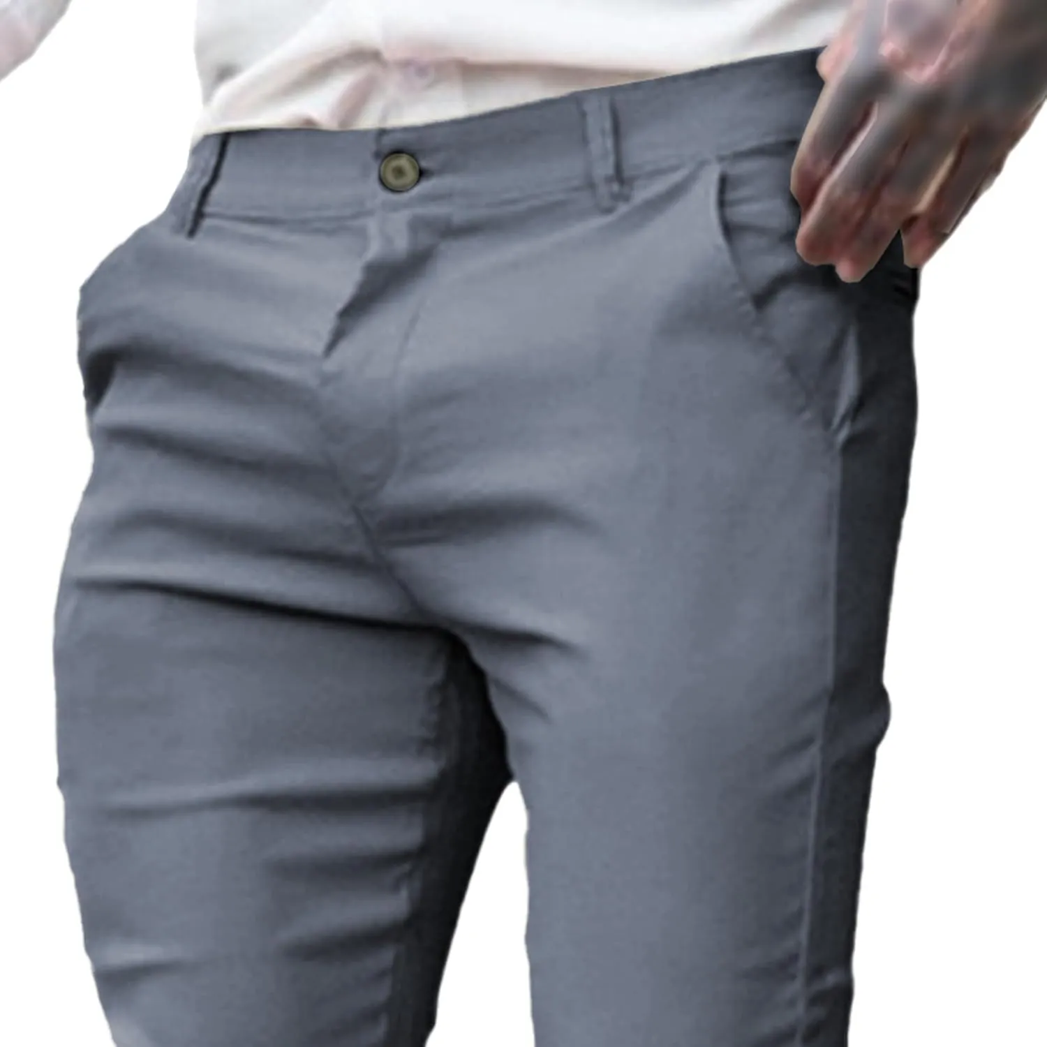 Mens Dress Pants Fashion Slim Fit Chino Pencil Pant Skinny Stretch Comfy Feet Pants Trousers Casual Pant