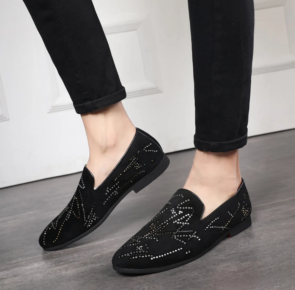 Men's Gemstones Smoking Loafers