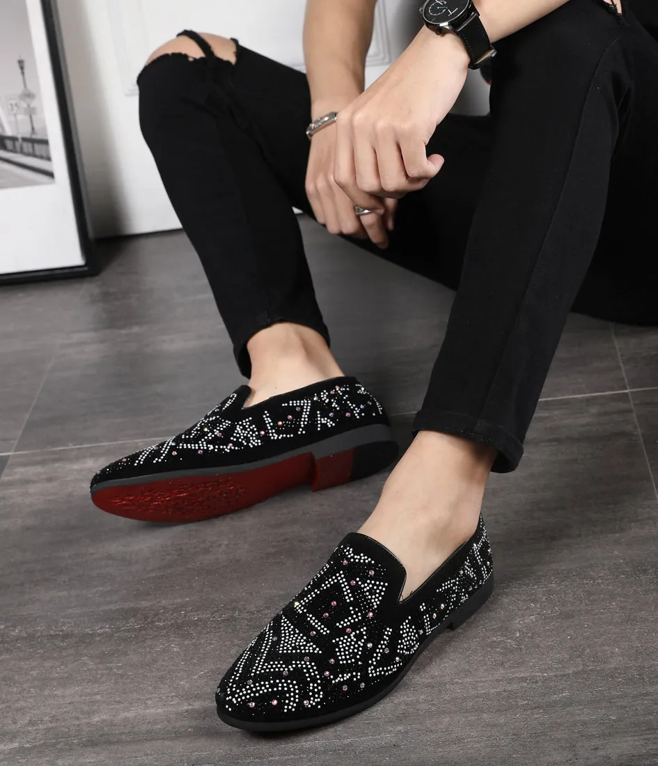 Men's Gemstones Smoking Loafers