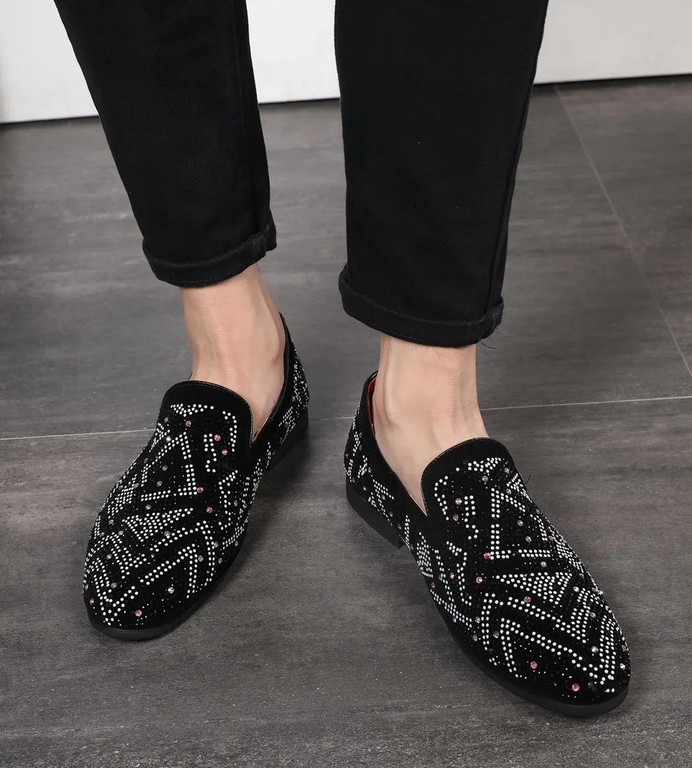 Men's Gemstones Smoking Loafers