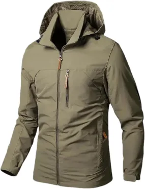 Men's Lightweight Breathable Rain Jacket Windbreaker Windproof Rain Hooded Jackets Outdoor Running Coat for Travel