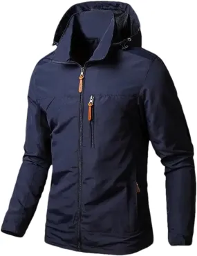 Men's Lightweight Breathable Rain Jacket Windbreaker Windproof Rain Hooded Jackets Outdoor Running Coat for Travel