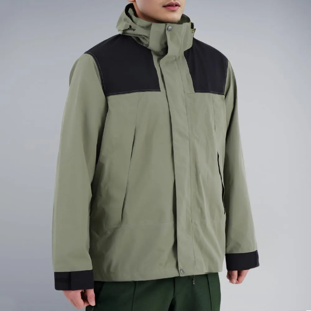 Men's Rain Jacket Outdoor Windbreaker Rain Coat Breathable Windproof Rain Suit Hooded Softshell Jacket