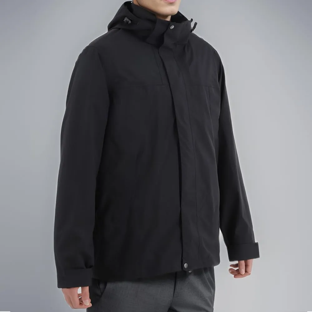 Men's Rain Jacket Outdoor Windbreaker Rain Coat Breathable Windproof Rain Suit Hooded Softshell Jacket
