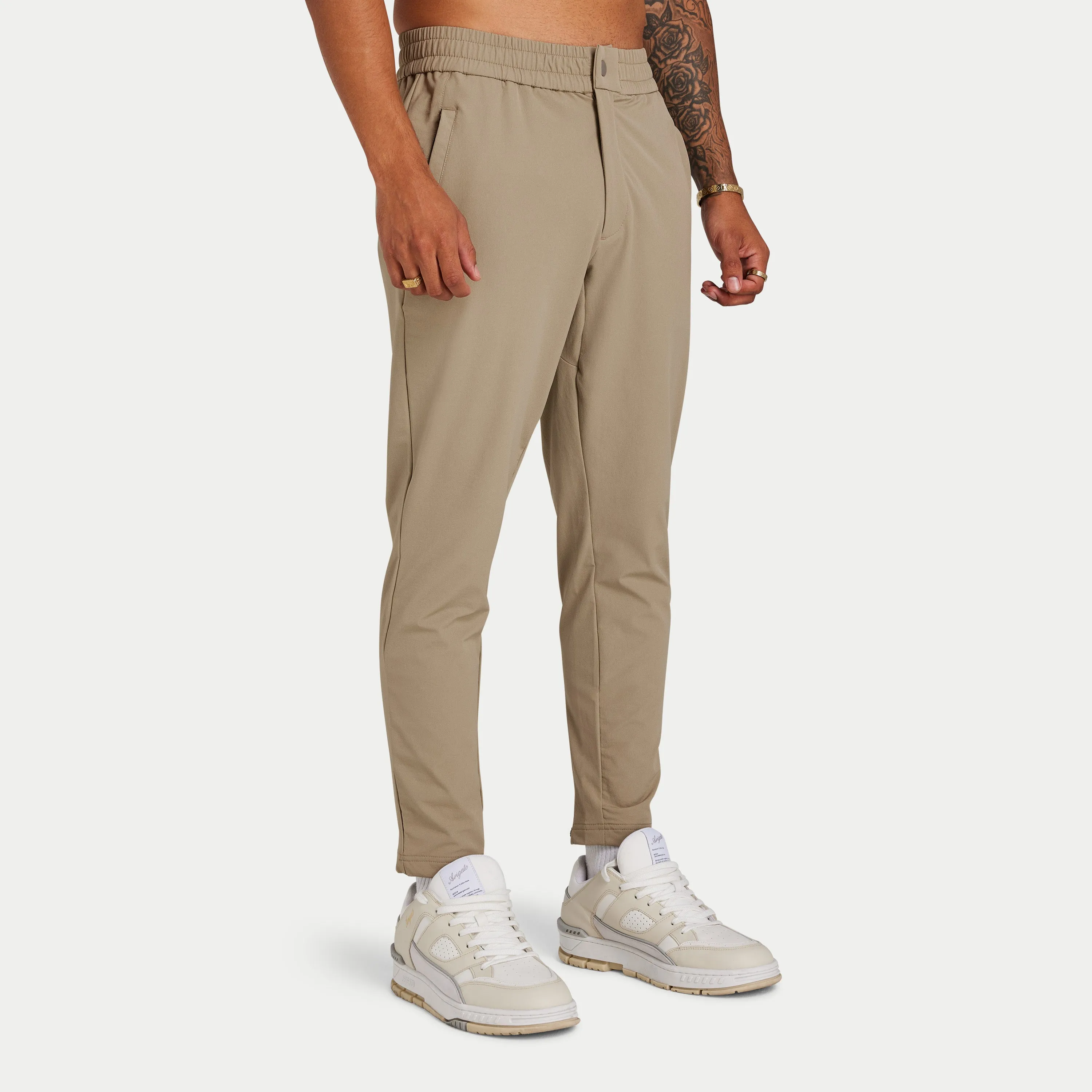 Mens Refined Tech Trouser - Grey Green