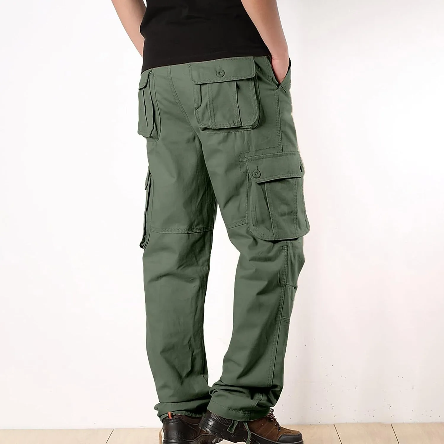 Men's Work Pants Hiking Cargo Pants Six Pockets Outdoor Ripstop Multi Pockets Breathable Cotton Pants Mens Cargo Pants