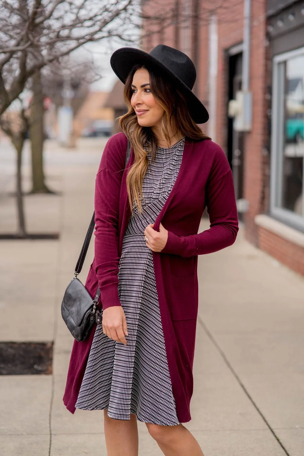 Mixed Lines Tie Back Dress