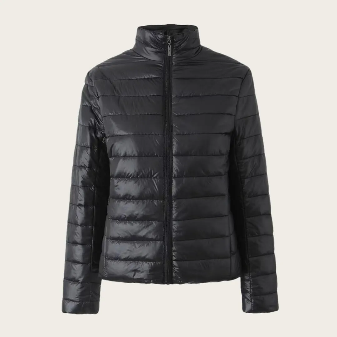 Mmoneyake Women Puffer Jacket Ultra Light Weight Short Down Jacket Insulated Quilted Warm Lightweight Winter Coat Outerwear