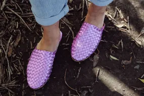 Nyah Woven Mule Metallic Lilac - CLOSING DOWN SALE 50% OFF