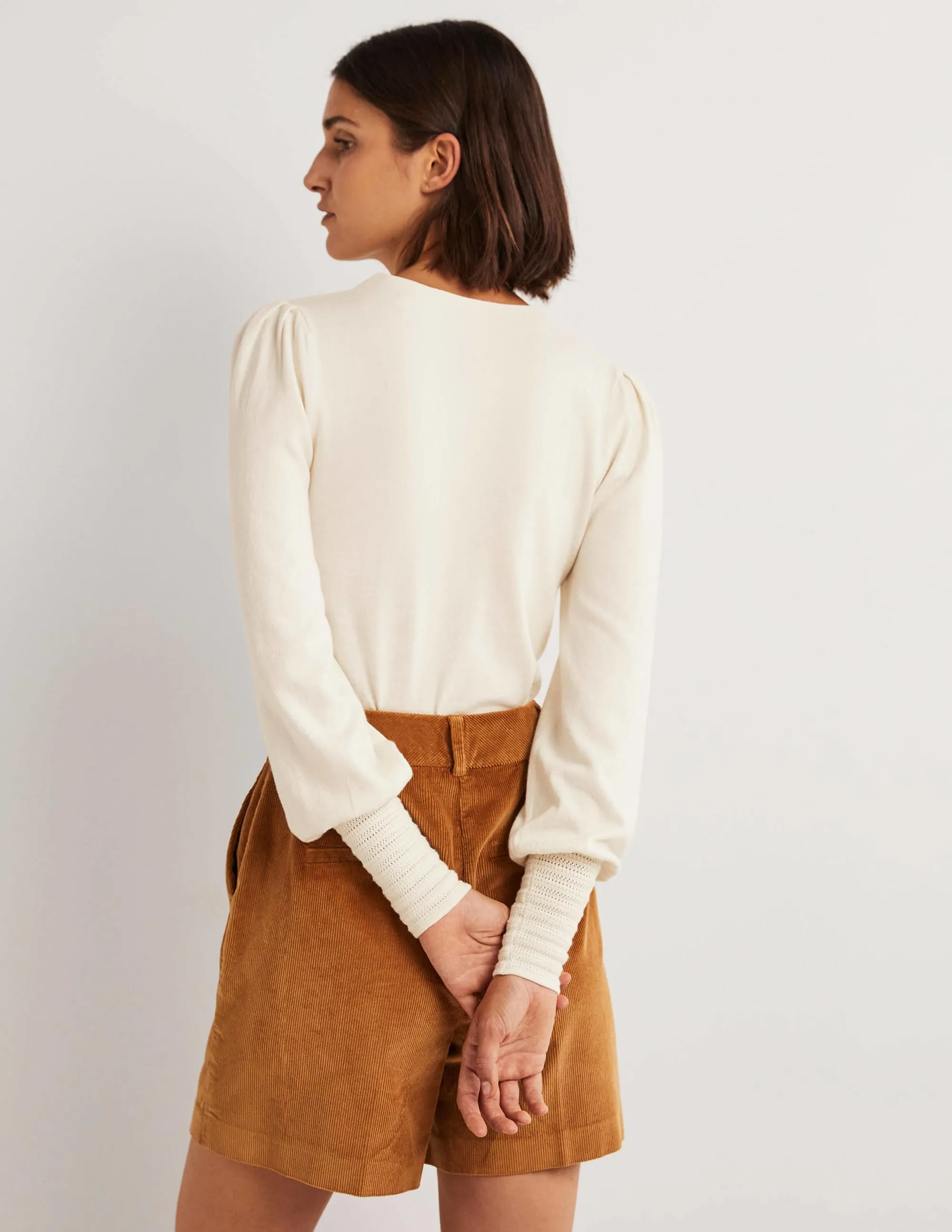Pointelle-Detailed Jumper-Ivory