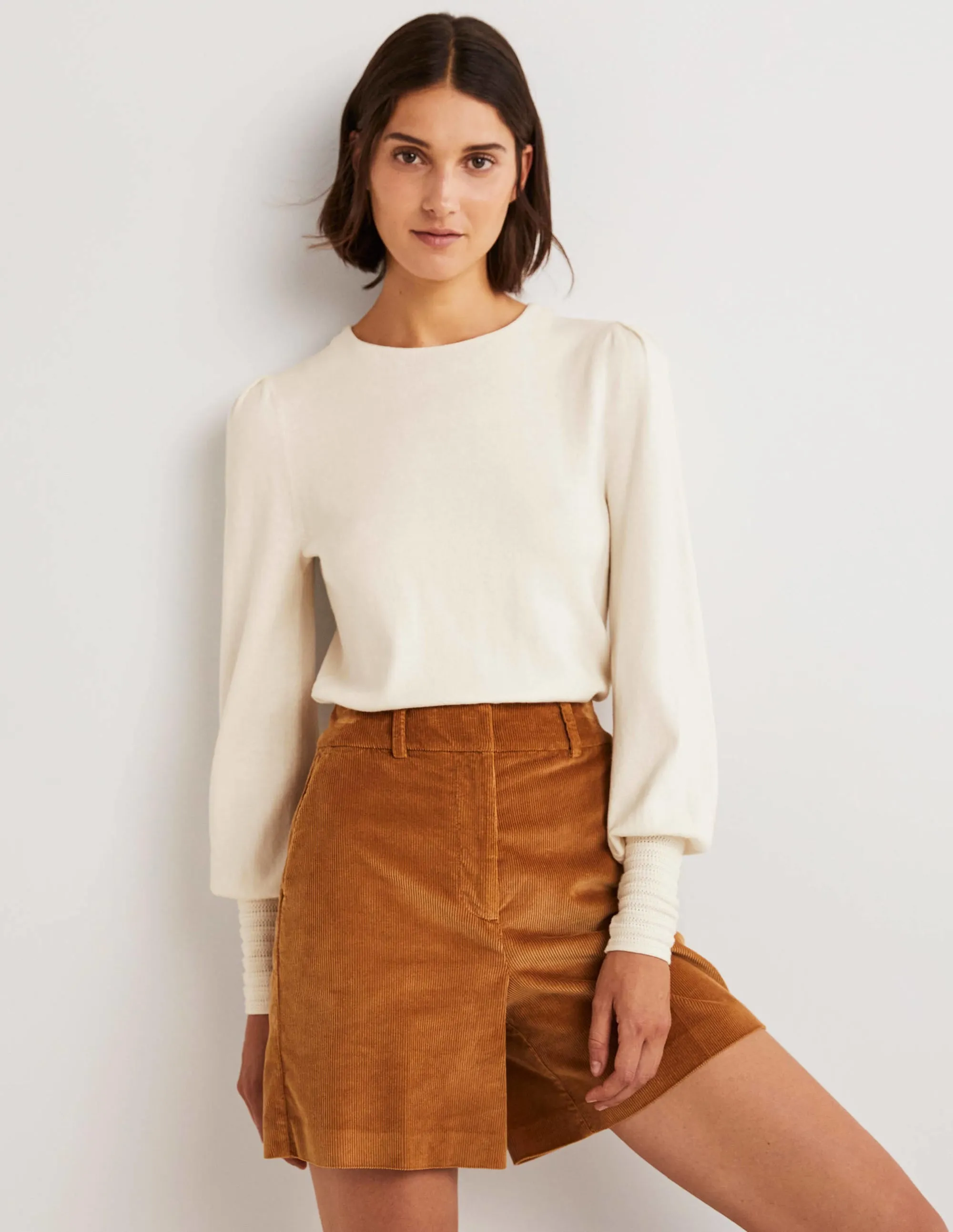 Pointelle-Detailed Jumper-Ivory