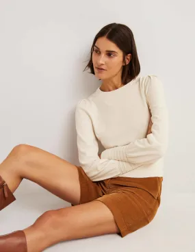 Pointelle-Detailed Jumper-Ivory