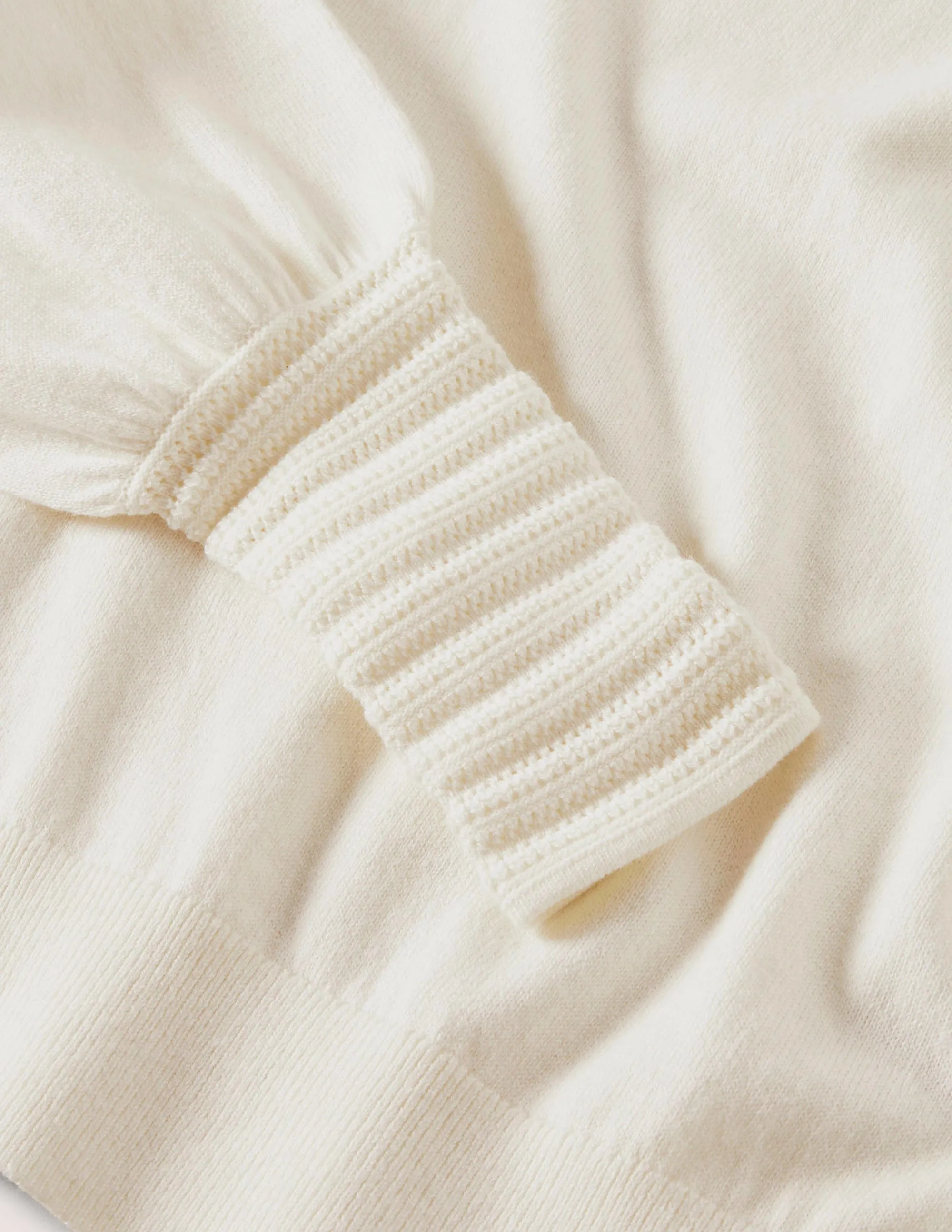 Pointelle-Detailed Jumper-Ivory