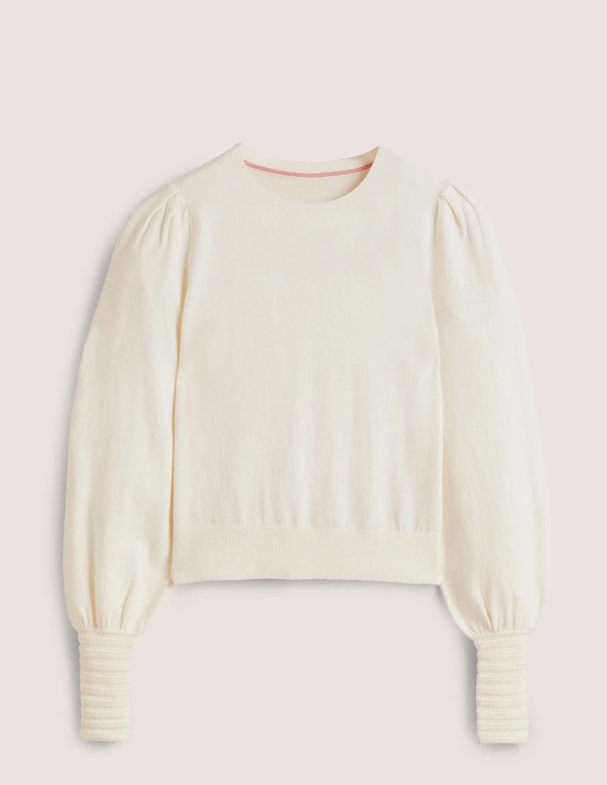 Pointelle-Detailed Jumper-Ivory