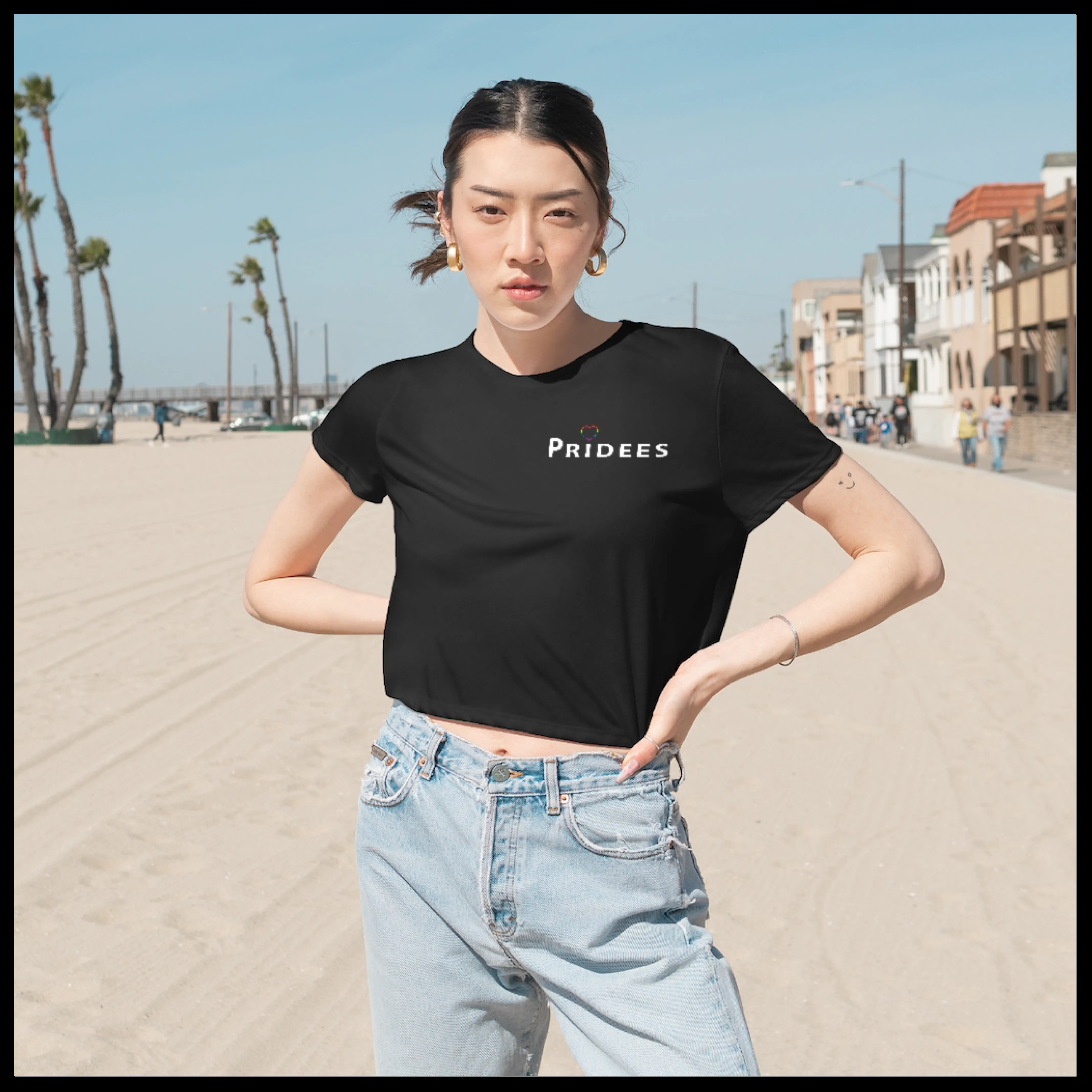 Pridees Flowy Cropped Tee