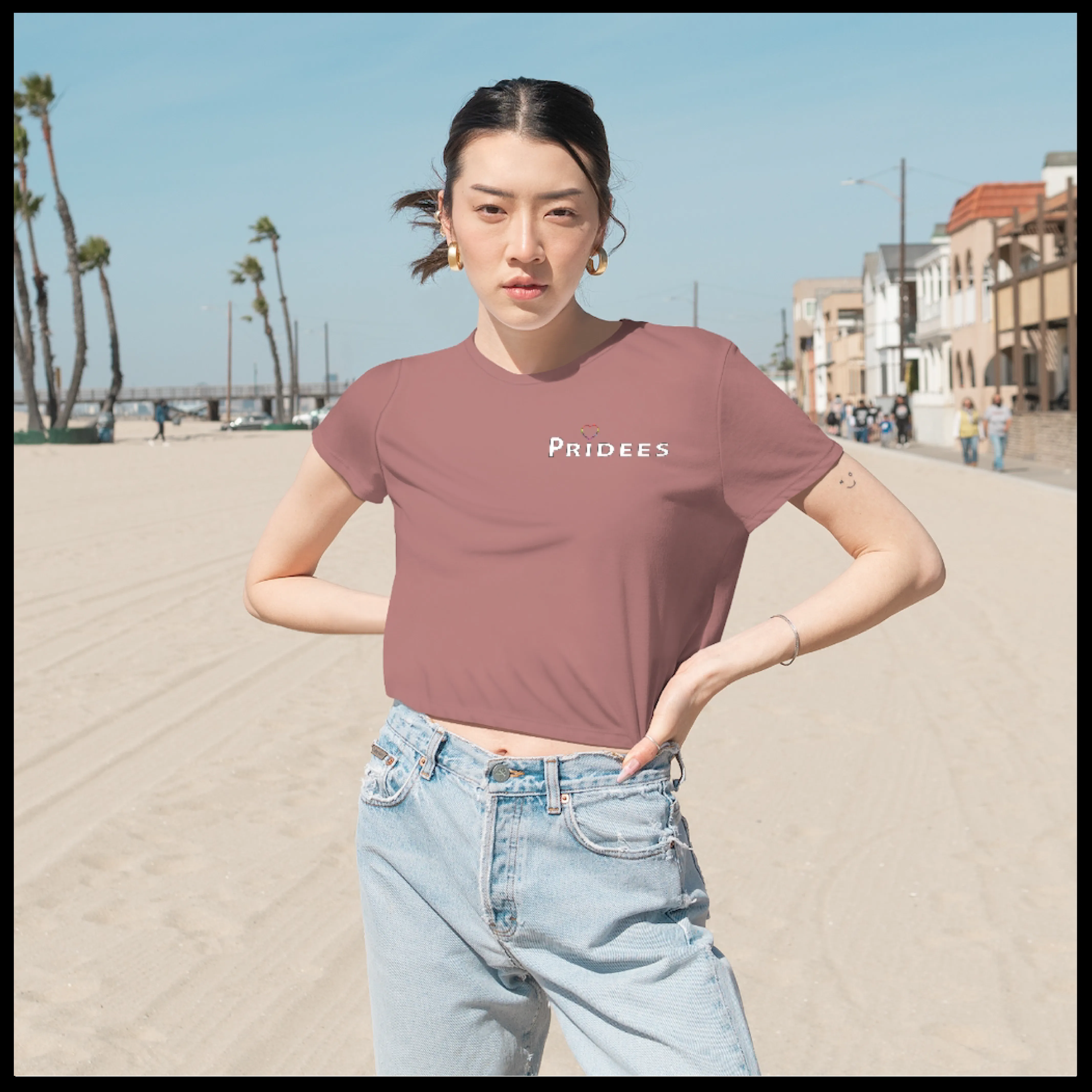 Pridees Flowy Cropped Tee