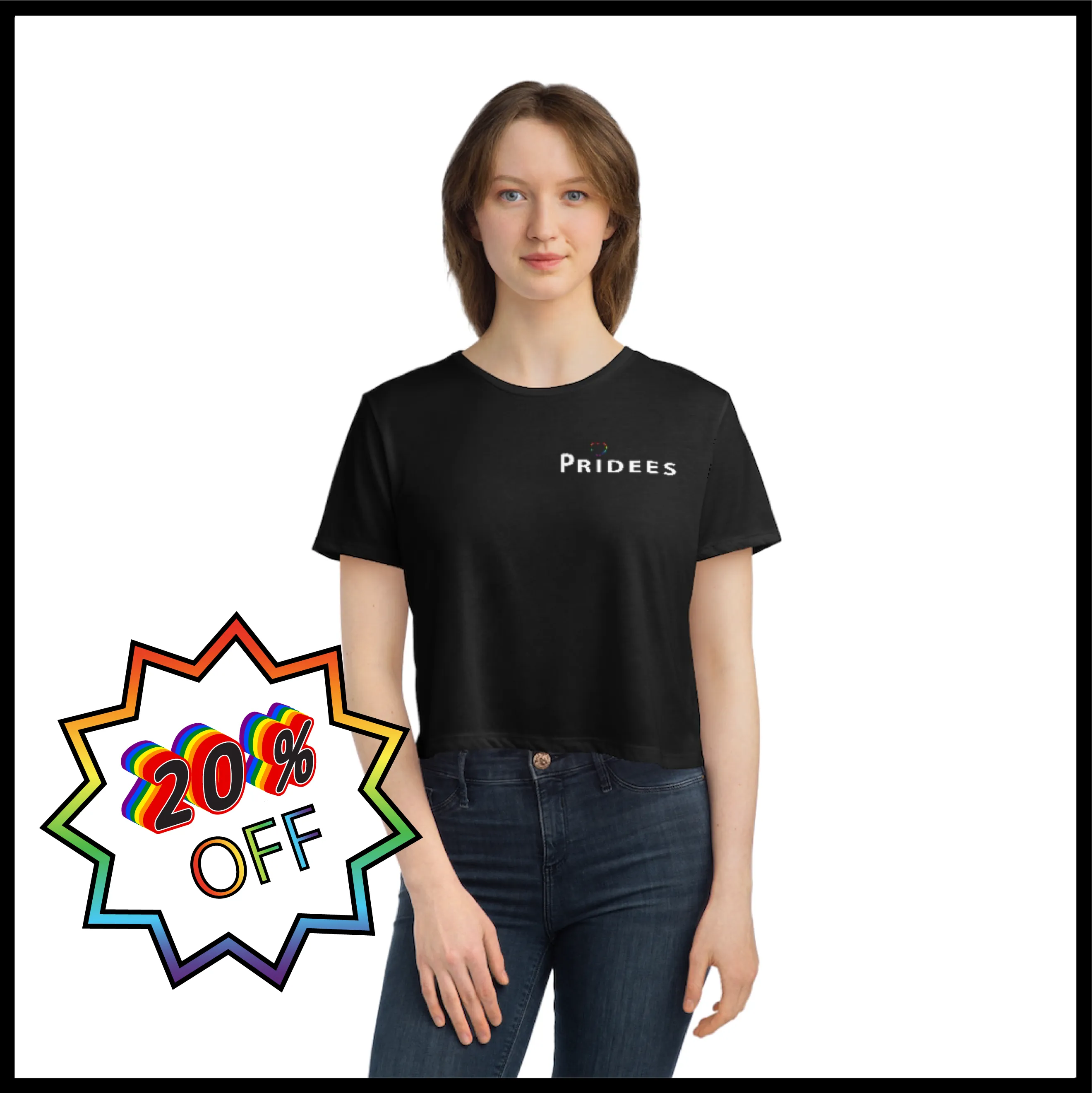 Pridees Flowy Cropped Tee