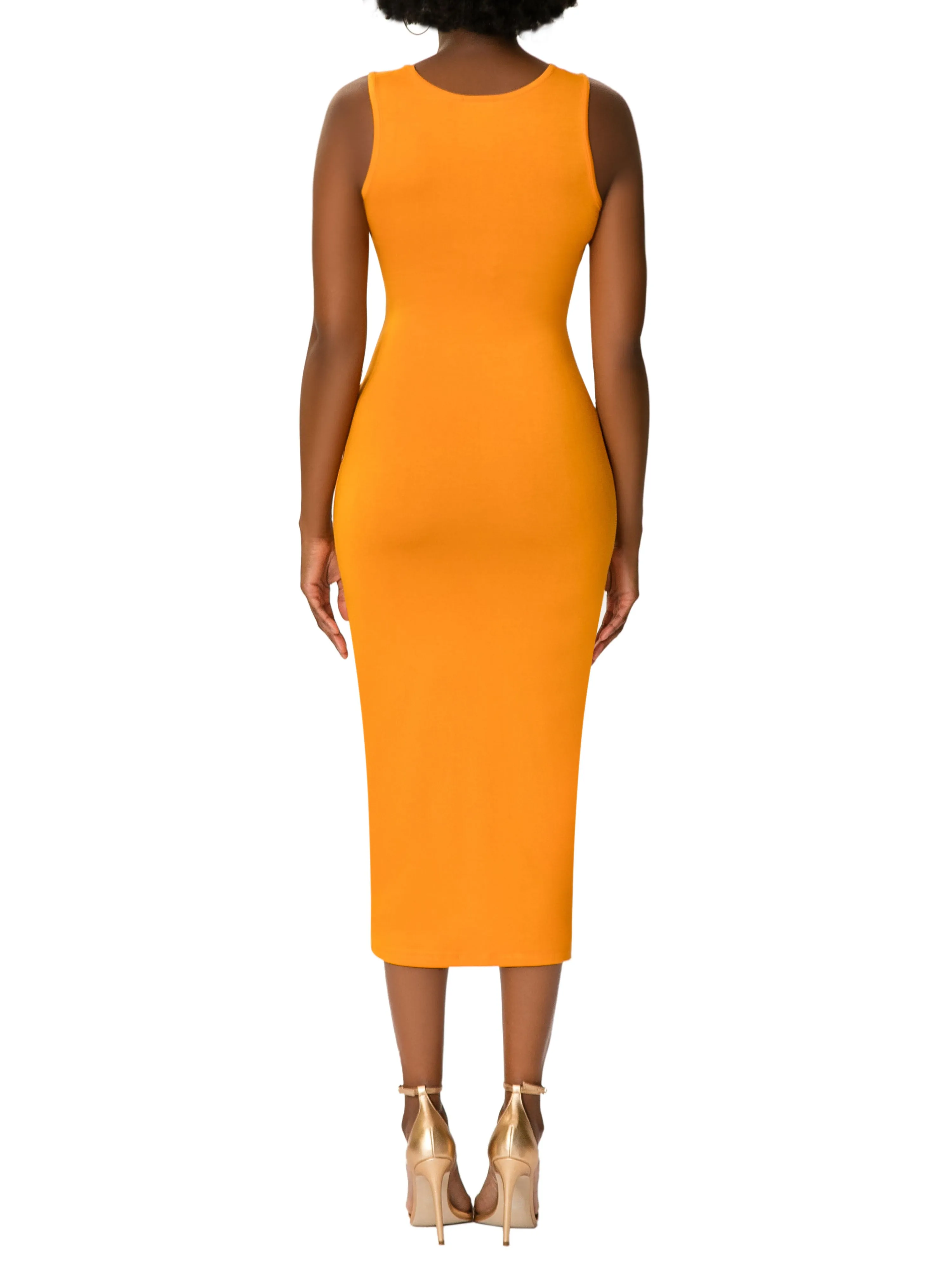 "Daisy" Cheddar Jersey Tank Dress