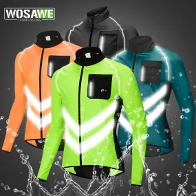 Reflective Cycling Windbreaker Men MTB Bike Jacket Moto Coat Windproof Camping Fishing Cycling Clothes Multi-use Jersey