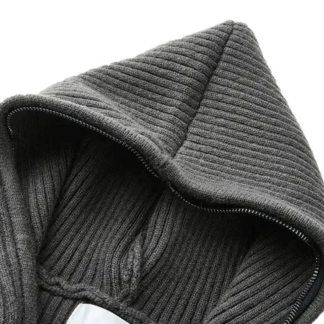 Ribbed Hooded Sweater