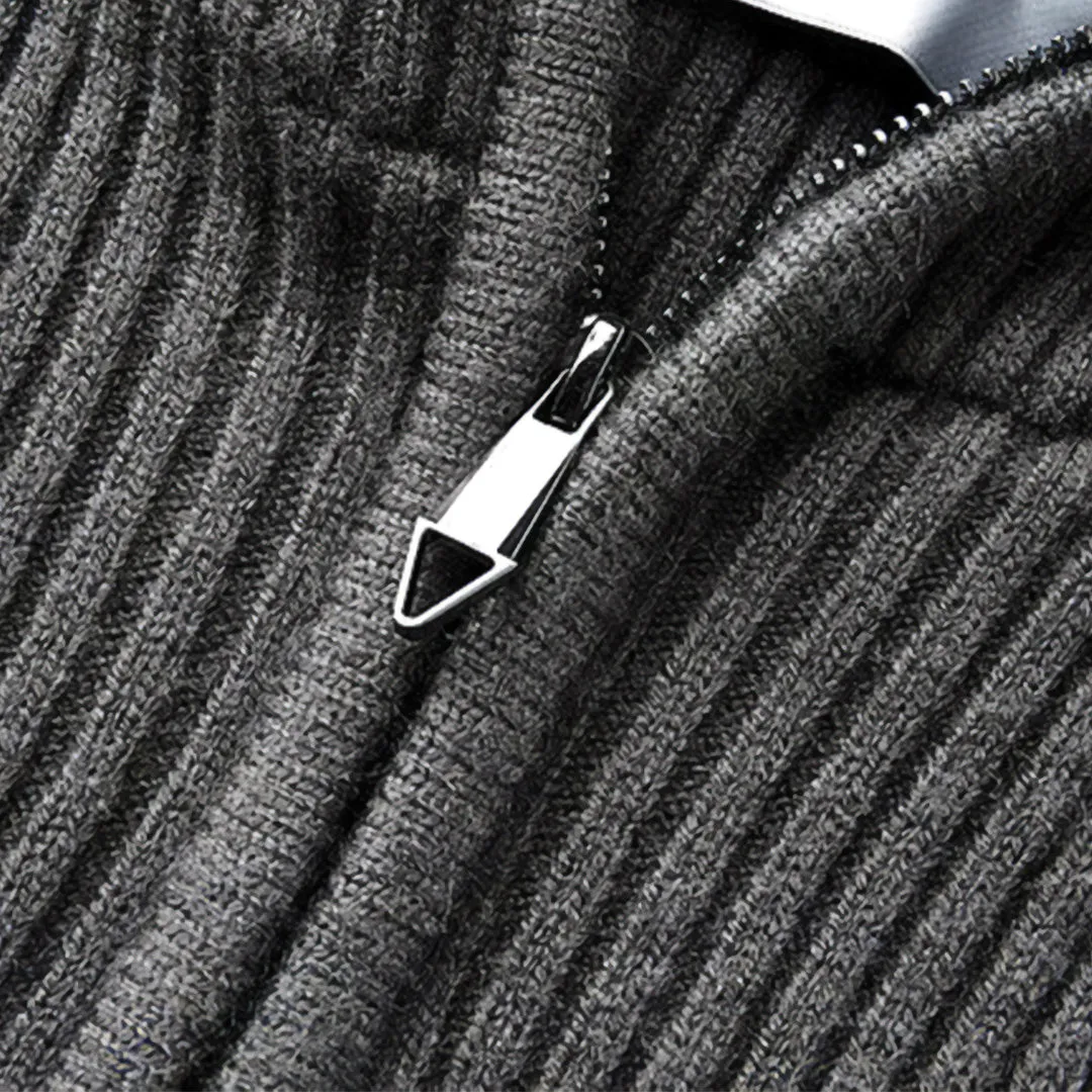 Ribbed Hooded Sweater