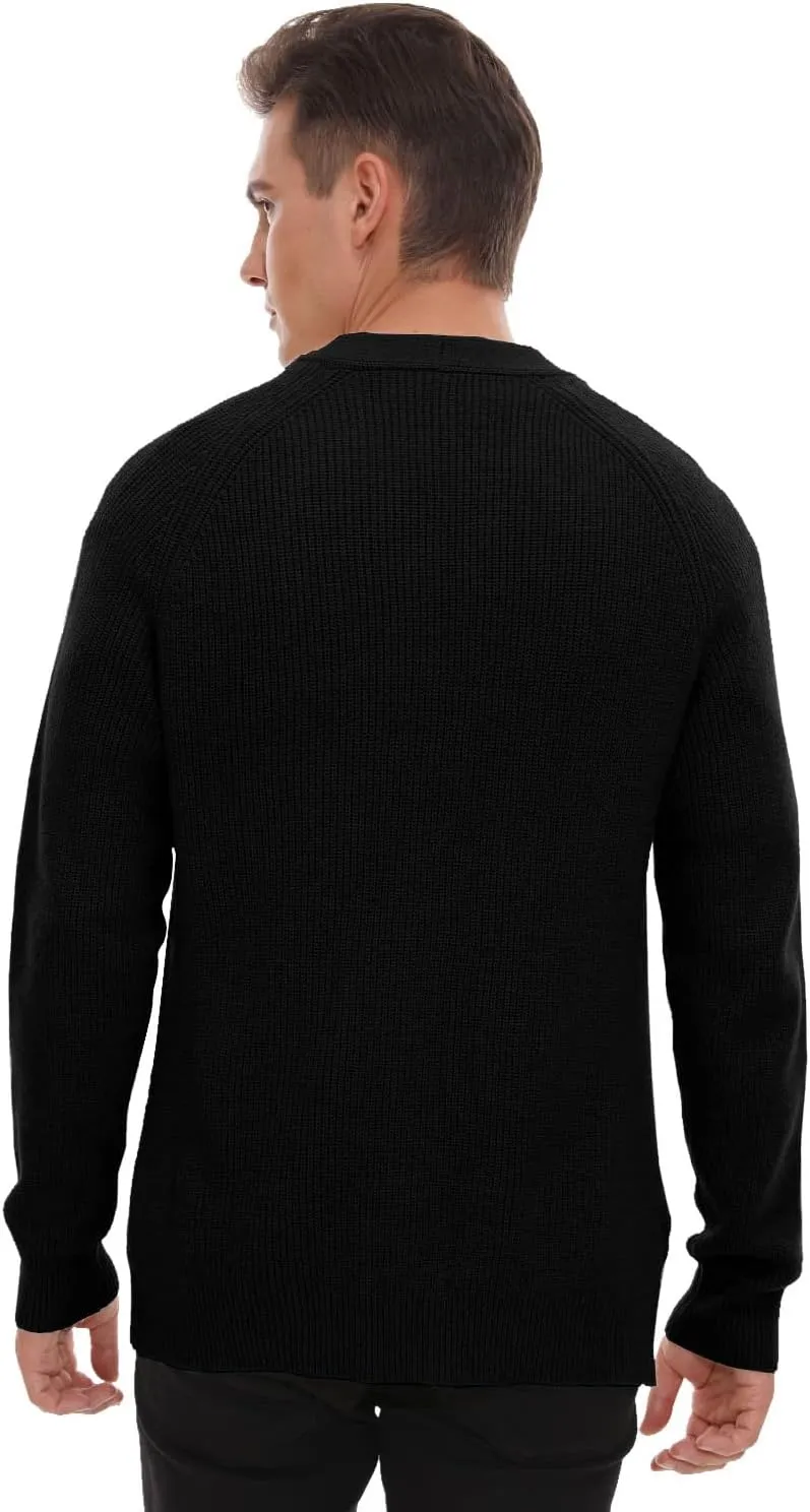 Sailwind Men's Long-Sleeve Cardigan Sweater Soft Cable Knit Sweater for Men